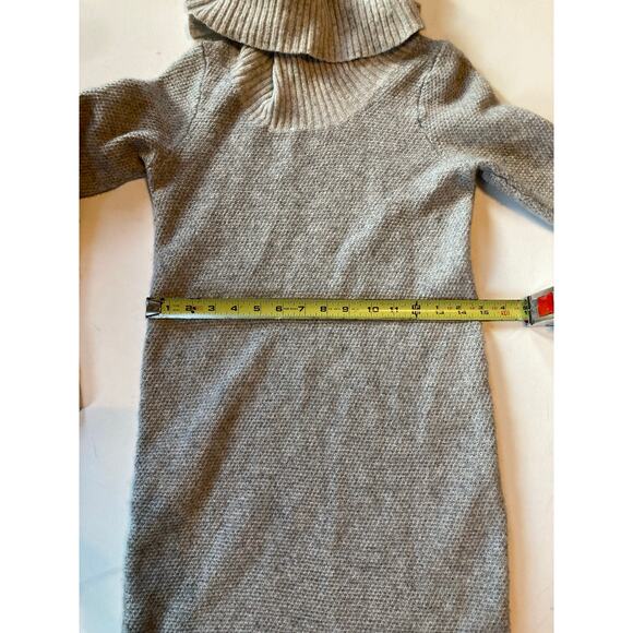 Cynthia Rowley Lambswool Sweater Dress Women’s S Gray Cowl Neck Long Sleeve Cozy - Picture 7 of 10